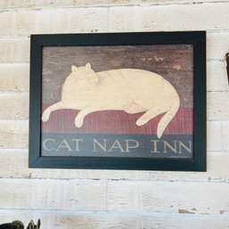 Warren Kimble Cat Nap Inn Framed Print (Porch)