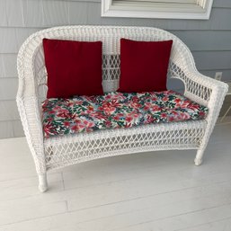 Resin Wicker Loveseat With Cushions - Like New! (Porch)