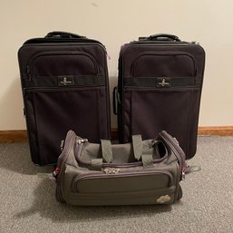 Luggage Lot - Two Suitcases And Duffel Bag In Good Condition (Zone 1)