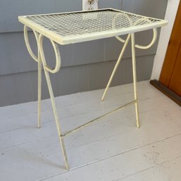 Small Vintage Metal Side Table (porch)