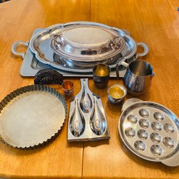 Assorted Metal Dinnerware Lot (Dining Room)