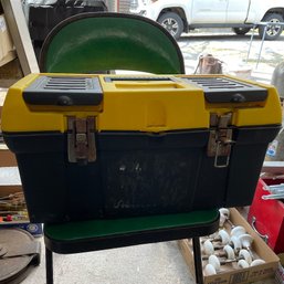 Yellow And Black Plastic Tool/Tackle Box (Garage Right)