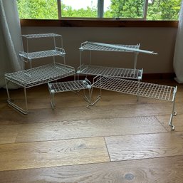 Assortment Of Metal Shelving, Including Some Collapsible (Master BR)