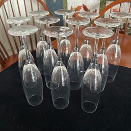 Set Of 11 Clear Champagne Glasses From Sweden (Dining Room)
