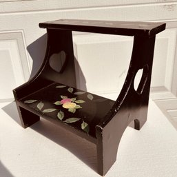 Small Wooden Hand Painted Step Stool (NK)