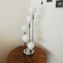 Vintage MCM Chrome Atomic Table Lamp (Living Room)