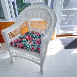 Resin Wicker Chair With Cushion No. 2 - Like New! (Porch)
