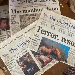 4 Union Leader Newspapers Focusing On News Of 9/11 (BR)
