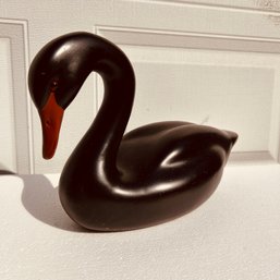 Black Wooden Decorative Swan (NK)