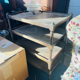 Vintage Tiered Side Table (Porch)