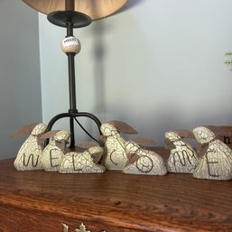 Charming Wooden 'WELCOME' Bunnies (entry)