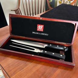 Box Set Of Zwilling JA Henckels Carving Knife And Meat Tongs (Dining Room)