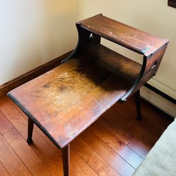 Vintage Wood End Table For Refinishing (Living Room)