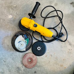 DeWalt 4 1/2' Angle Grinder With Extra Wheels And Attachments (Garage)