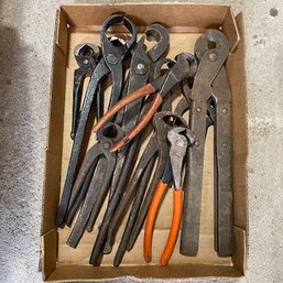 Lot Of Vintage Pliers (Garage Right)