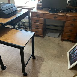 Vintage Beals Maine Made Desk And L-shaped Computer Table (office)