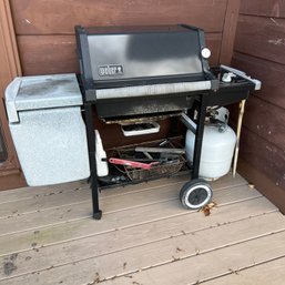 Weber Silver Grill With Cover (Outside)