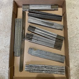 Vintage Metal Measuring Sticks & Ruler (Garage Right)