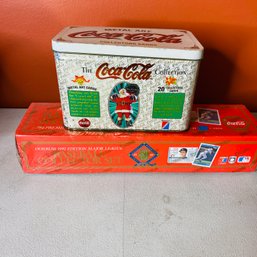 Coca Cola Memorabelia - MLB 1992 Collector Set Baseball Cards New! & Metal Art Cards (DR 48123)