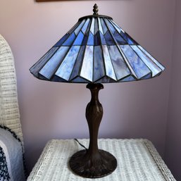 Pretty Purple & Blue Toned Accordion Lamp With Plastic Shade (BR2)