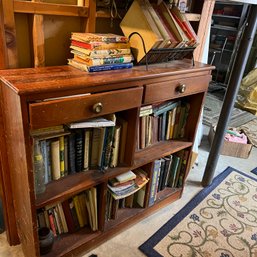 Vintage Wooden Bookcase With Contents (BSMT)