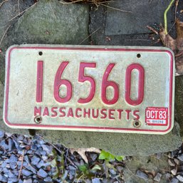 Vintage Massachusetts License Plate (Storage)