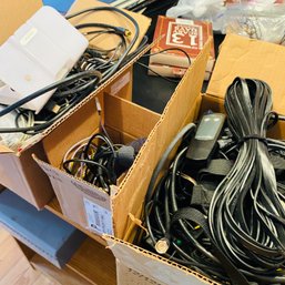 Mixed Lot Of Electronics, Cords, Cellphones, Camera & More (Dining Room 48126)
