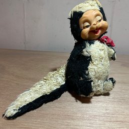 Vintage Rubber Faced Stuffed Skunk Toy (Bsmt 2)