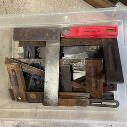 Lot Of Assorted Vintage Wood And Metal Squares (Garage Right)
