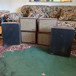 Six Vintage Speakers Including Panasonic & Realistic - See Description (LR)