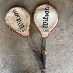 2 Vintage Wilson Tennis Rackets - 1 Owen Davidson (garage)