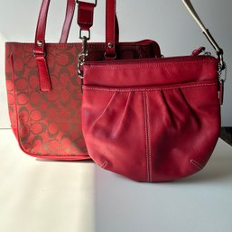 Pair Of Red Imitation Bags