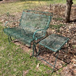 Metal Glider And Side Table (front Side)