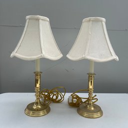 Pair Of Baldwin Lamps With Shades (TD LOC 10)