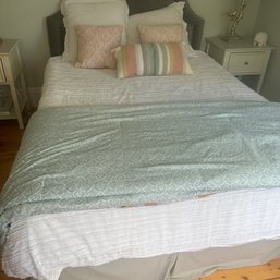 Queen Bedding Set - Pillow, Duvet & Cover, Sheets, Bed Skirt - See Description (UP2)