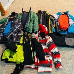 Large Lot Of Brand Name Winter Jackets / Snowpants Sets - Sessions, Spyder, L. L. Bean, And More! (Basement)