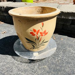 Large Ceramic Planter With Pot Mover (LH)