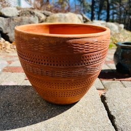 Textured Terra Cotta Pot Made In Italy (LH)