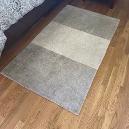 Gray & White Stripe Area Rug (MB)