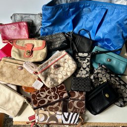 Large Lot Of COACH Wristlets & Wallets, Etc