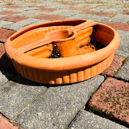 Two-part Terra Cotta Planter With Umbrella Hole (LH)