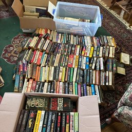 GIANT Lot Of Paperback Books, Many Vintage, Mostly Fiction (LR)