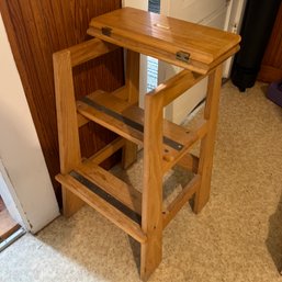 Wooden Stool And Step Ladder (kitchen)