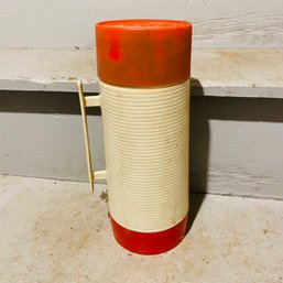 Vintage Red And White Aladdin Thermos (Basement)