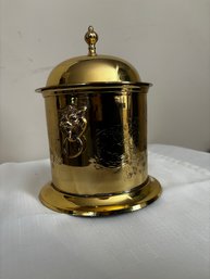 Goldtoned Tea Or Tabacco Tin (DR)