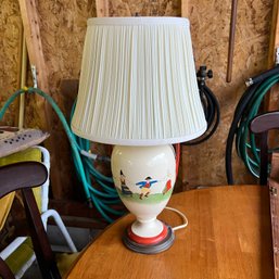 Vintage Painted Lamp (garage)