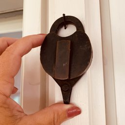 Small Vintage Metal Lock - No Key (porch)