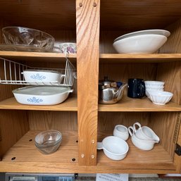 Cabinet Lot: Corningware And Assorted Dishes (kitchen)