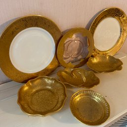 Assorted 22 KARAT Gold China Including Osborne & Wheeling (Up DR)