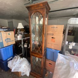 Tall 5' 8' Wood And Glass Curio Cabinet With 5 Shelves And Light (MB) MB2